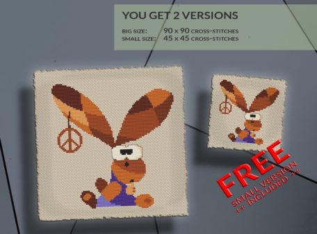 honey-bunny-cross stitch chart