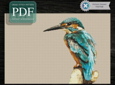 Kingfisher > Cross Stitch Pattern PDF